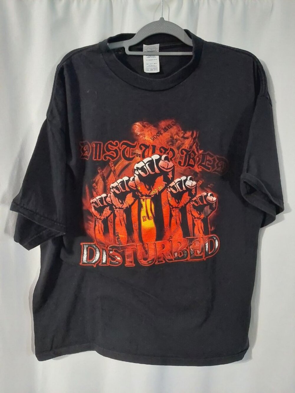 Disturbed Concert Mens Shirt Size XXL Tour Graphic Black Band Tee 2005